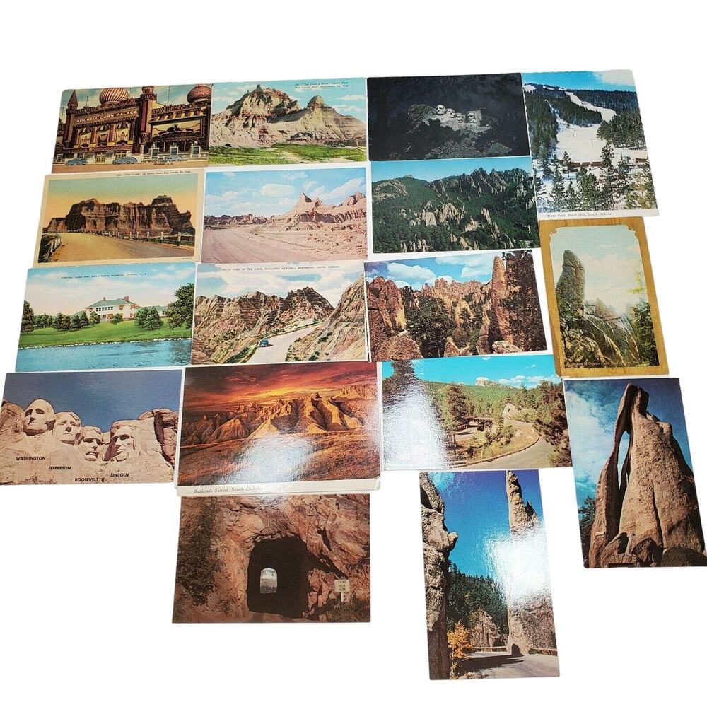 17 South Dakota Postcards Vintage Lot Variety Ephemera Lot